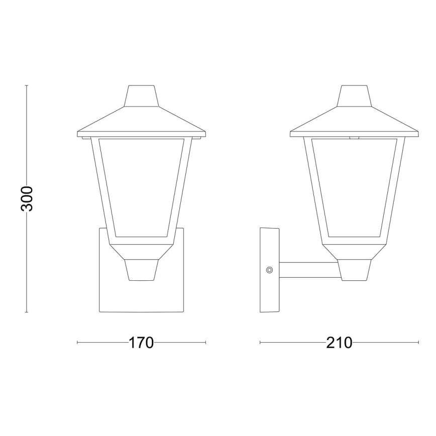 Philips - Vägglampa för utomhusbruk KINNO 1xE27/25W/230V IP44