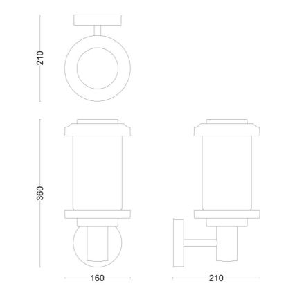 Philips - Vägglampa för utomhusbruk LISTRA 1xE27/25W/230V IP44