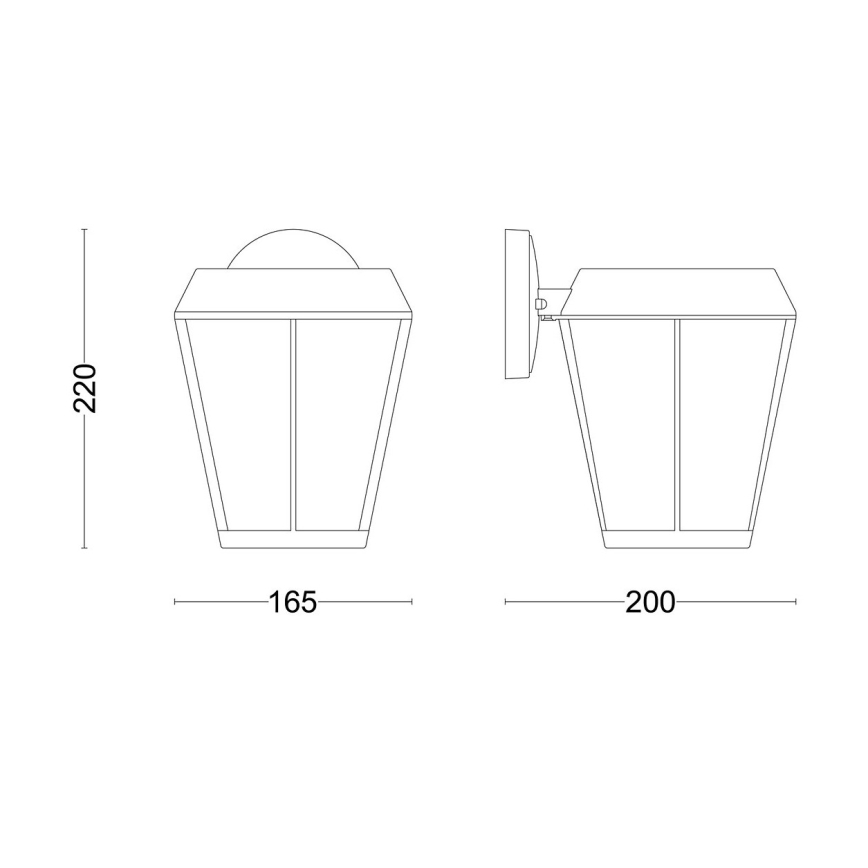 Philips - Vägglampa för utomhusbruk SUNERA 1xE27/25W/230V IP44