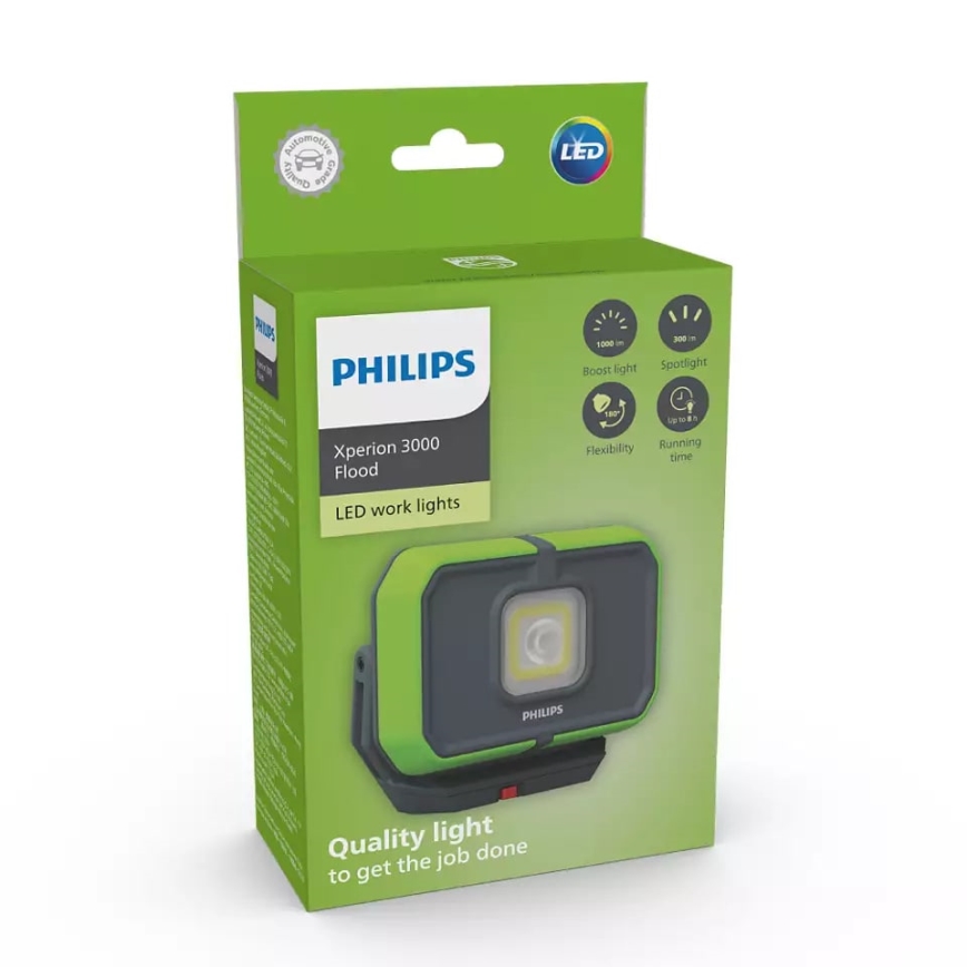 Philips X30FLX1 - LED Dimbar uppladdningsbar arbetslampa LED/10W/3,7V 1000 lm 4400 mAh IP65