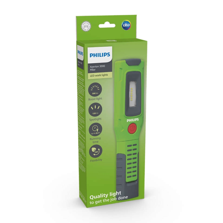 Philips X30PILLX1-LED uppladdningsbar ficklampa XPERION LED/5W/3,7V 200 lm 2500 mAh 6000K