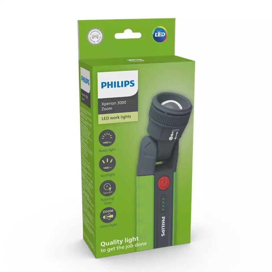 Philips X30ZOOMX1 - LED Ljusreglerad rechargeable flashlight XPERION LED/6W/3,7V 1000 lm 2500 mAh IP54
