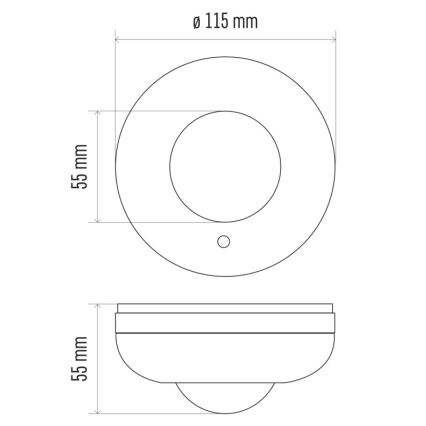 PIR-rörelsesensor B 360° 1200W/230V vit