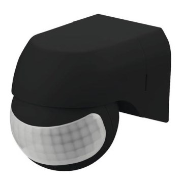 PIR-sensor 180° IP44 svart