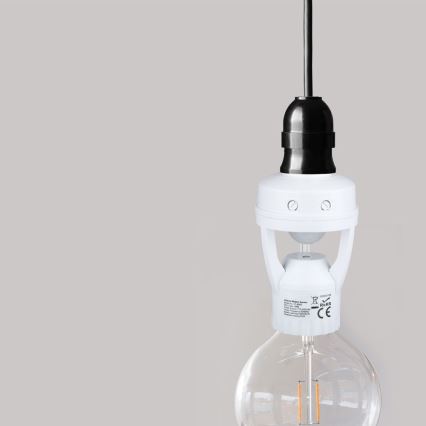 PIR-sensor för glödlampa E27 vit