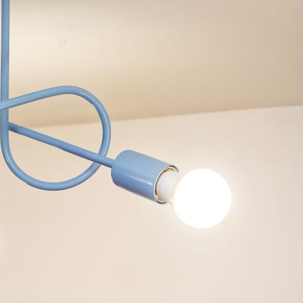Plafond OXFORD 3xE27/15W/230V blå