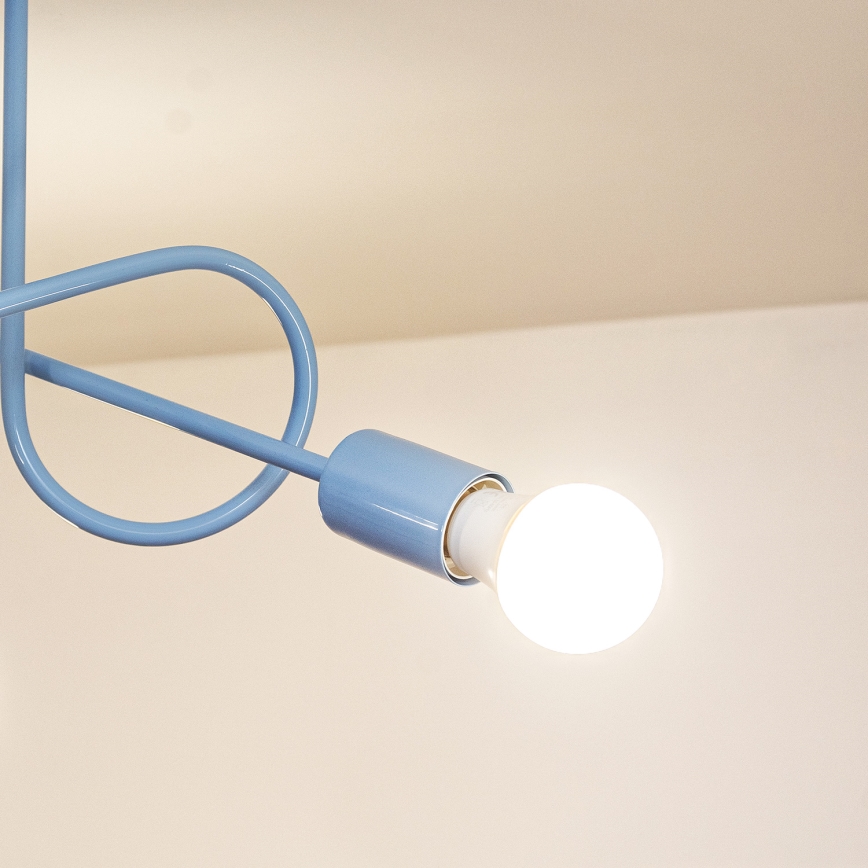 Plafond OXFORD 3xE27/15W/230V blå