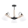 Plafondlampa DANTONA 3xE27/15W/230V svart/beige