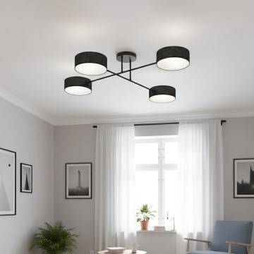 Plafondlampa MAGA 4xE14/10W/230V svart