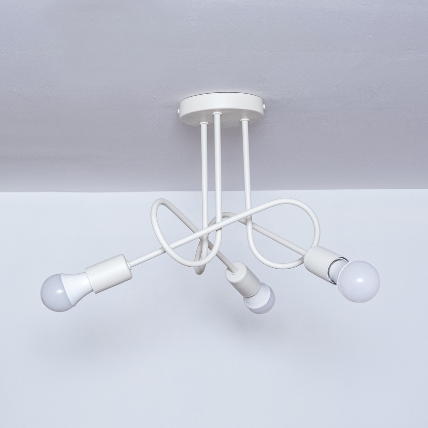 Plafondlampa OXFORD 3xE27/15W/230V krämfärgad
