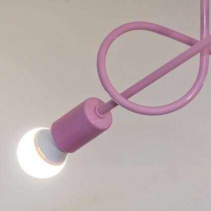 Plafondlampa OXFORD 3xE27/15W/230V rosa