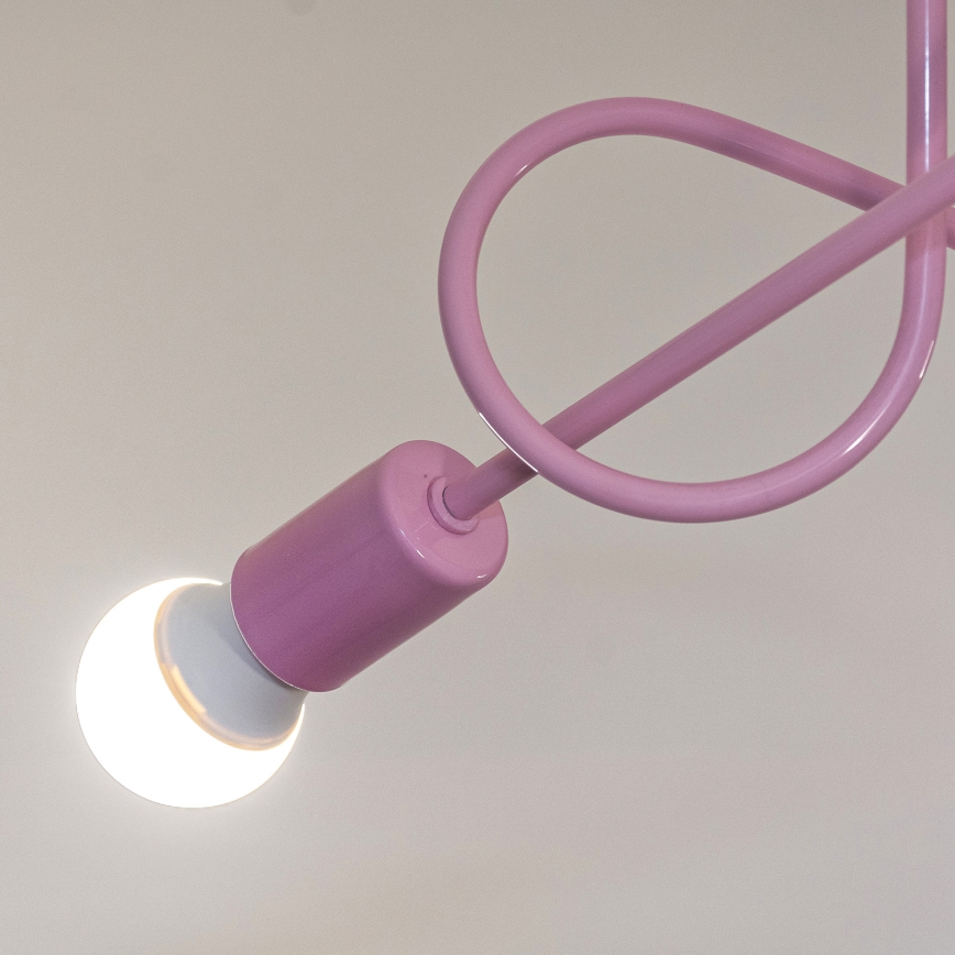 Plafondlampa OXFORD 3xE27/15W/230V rosa