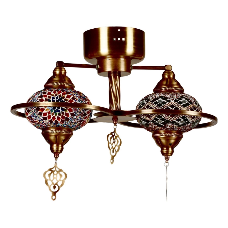 Plafondlampa YENI 1xE27/40W/230V bronsfärgad