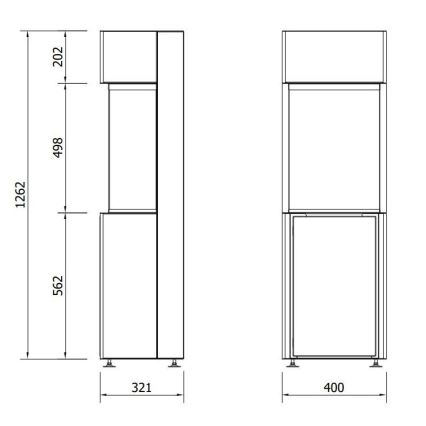Planika - BIO eldstad med fjärrkontroll 126,2x40 cm 3,5kW/230V svart