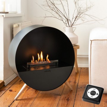 Planika - BIO eldstad med fjärrkontroll 72,6x65 cm 2,5kW/230V svart