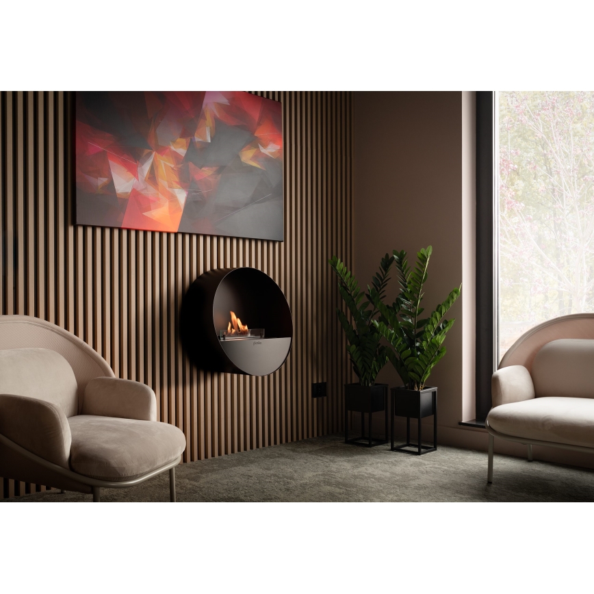 Planika - BIO eldstad med fjärrkontroll 72,6x65 cm 2,5kW/230V svart