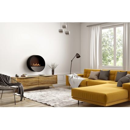 Planika - BIO eldstad med fjärrkontroll 72,6x65 cm 2,5kW/230V svart
