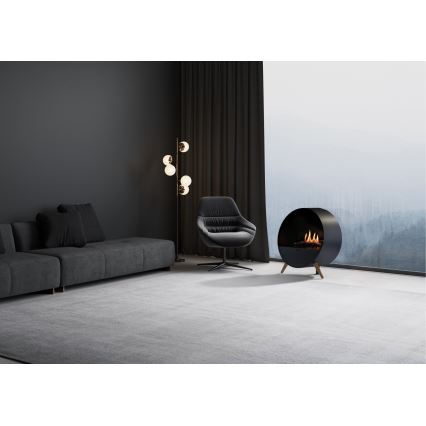 Planika - BIO eldstad med fjärrkontroll 72,6x65 cm 2,5kW/230V svart