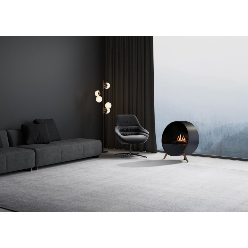 Planika - BIO eldstad med fjärrkontroll 72,6x65 cm 2,5kW/230V svart