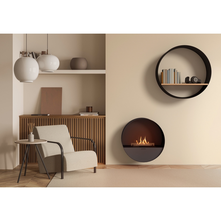 Planika - BIO eldstad med fjärrkontroll 72,6x65 cm 2,5kW/230V svart