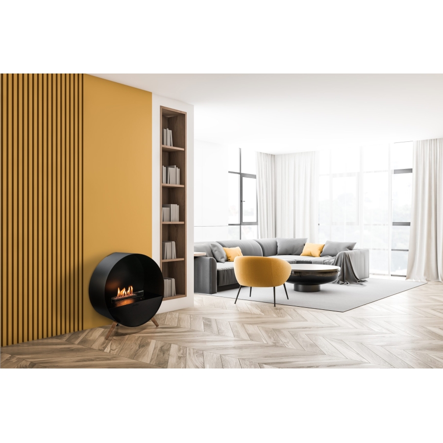 Planika - BIO eldstad med fjärrkontroll 72,6x65 cm 2,5kW/230V svart