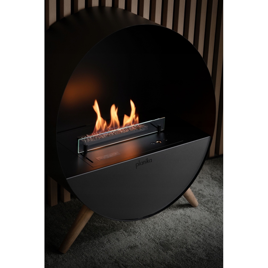 Planika - BIO eldstad med fjärrkontroll 72,6x65 cm 2,5kW/230V svart