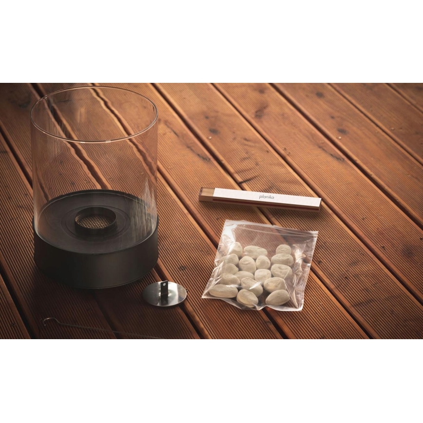 Planika - BIO eldstad 36,3x25,1 cm 2,5kW svart