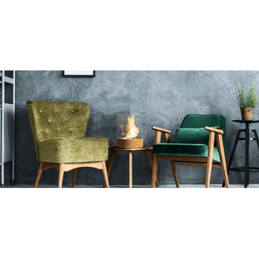 Planika - BIO eldstad 36,3x25,1 cm 2,5kW beige