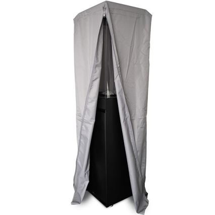 Planika - Utomhus gas eldstad 142x36 cm 8kW 1xAAA svart + skyddande hölje