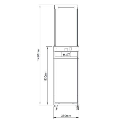 Planika - Utomhus gas eldstad 142x36 cm 8kW 1xAAA svart + skyddande hölje
