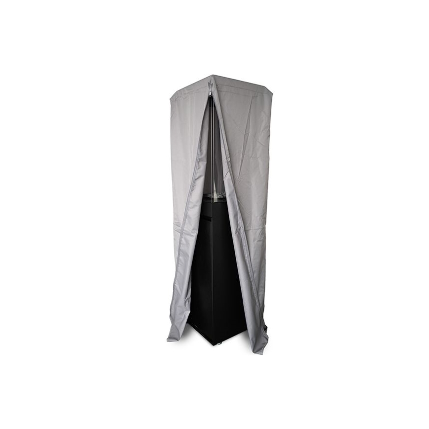Planika - Utomhus gaseldstad 142x36 cm 8kW 1xAAA svart + skyddshölje