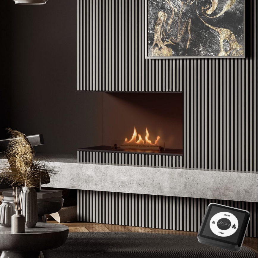 Planika - Inbyggd universell BIO-kamin med fjärrkontroll 56,2x75 cm 2,5kW/230V