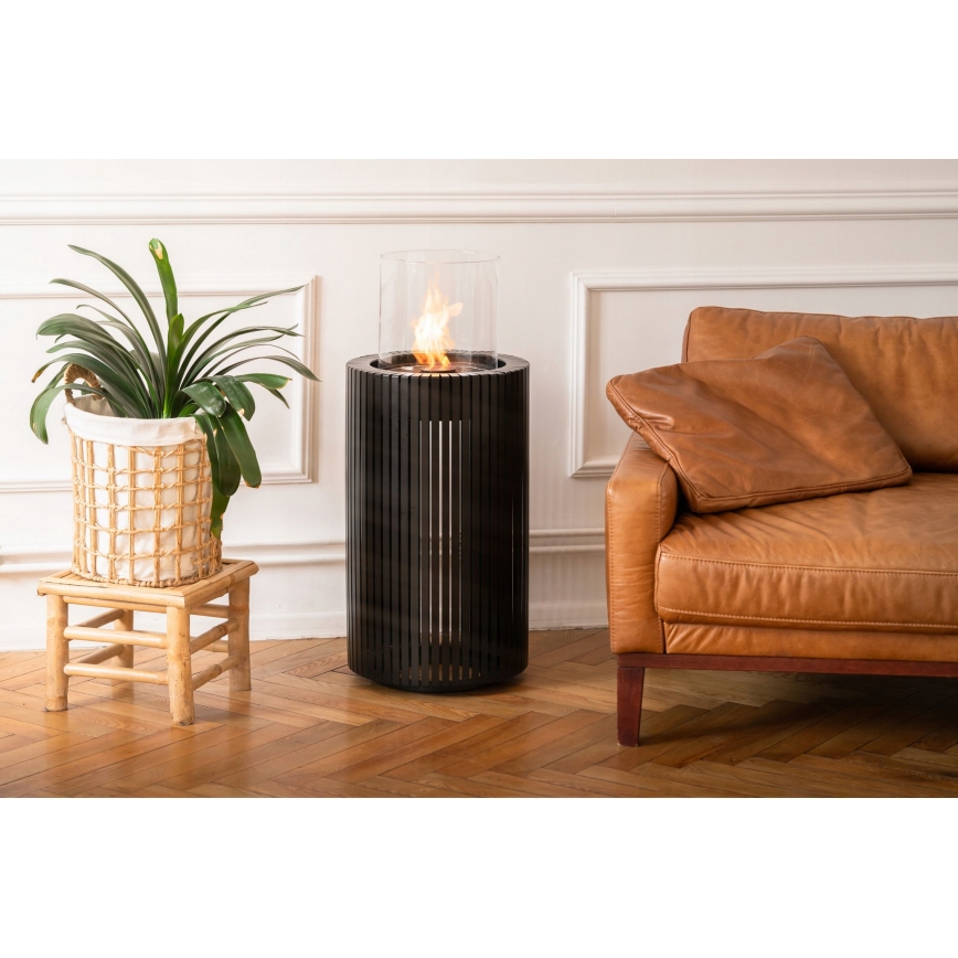 Planika - BIO eldstad 87x37,6 cm 2,5kW svart + skyddande hölje