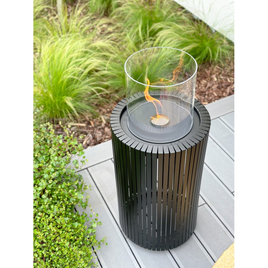 Planika - BIO eldstad 87x37,6 cm 2,5kW svart + skyddande hölje