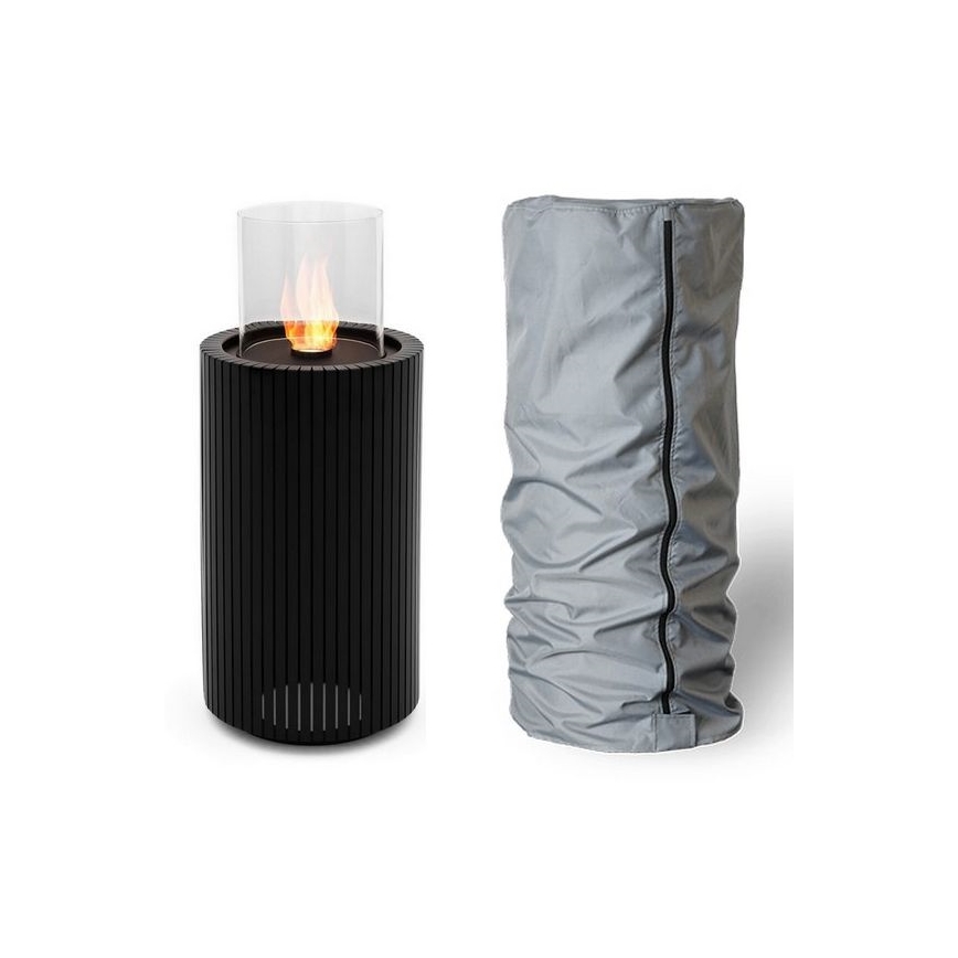 Planika - BIO eldstad 87x37,6 cm 2,5kW svart + skyddande hölje