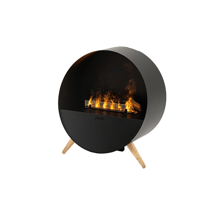 Planika - Vattenångskamin med fjärrkontroll 72,9x65,3 cm 125W/230V svart