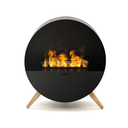 Planika - Vattenånga eldstad med fjärrkontroll 72,9x65,3 cm 125W/230V svart
