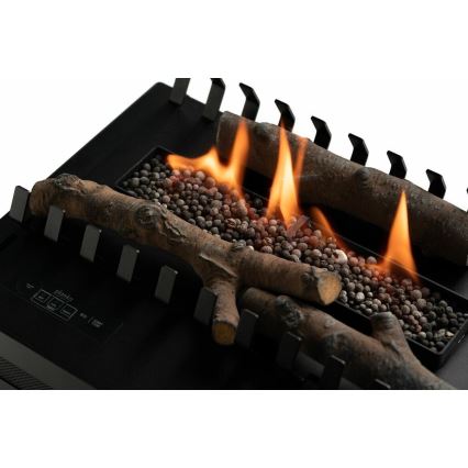 Planika - BIO-eldstad med fjärrkontroll 20,8x38,5 cm 2,5 kW/230V svart