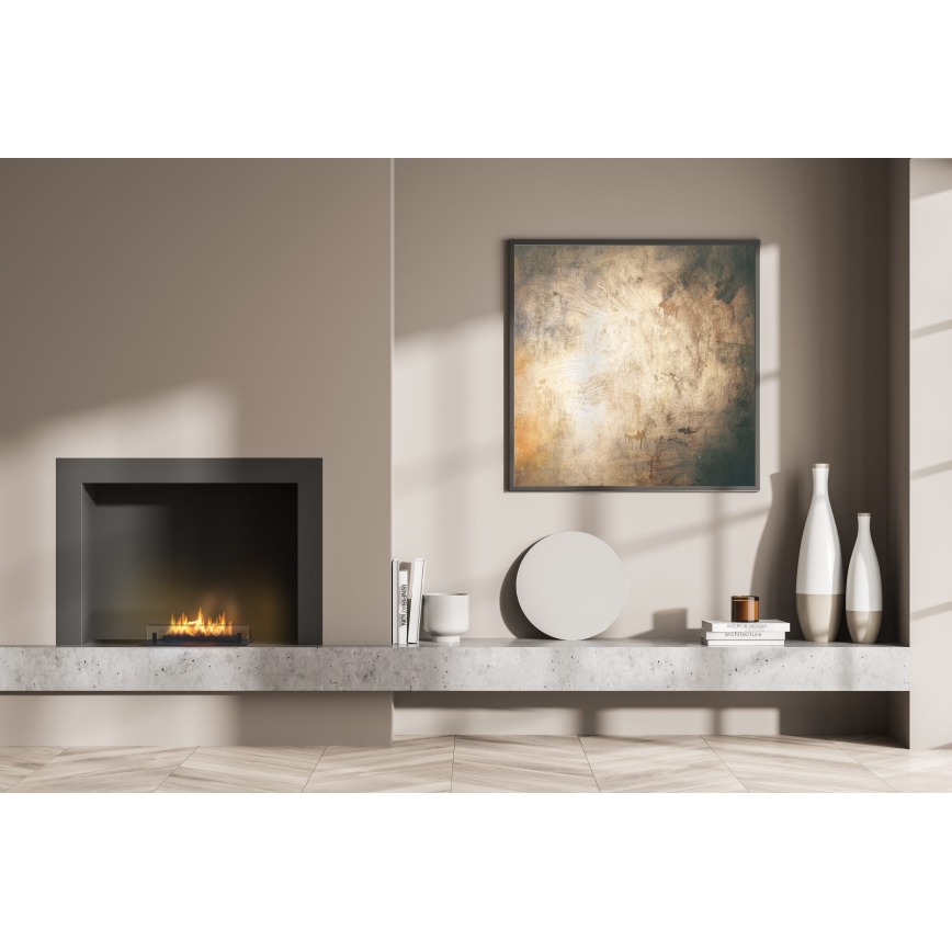 Planika - Inbyggd BIO eldstad med fjärrkontroll 19,1x38 cm 2,5kW/230V svart