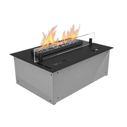 Planika - Inbyggd BIO eldstad med fjärrkontroll 19,1x38 cm 2,5kW/230V svart