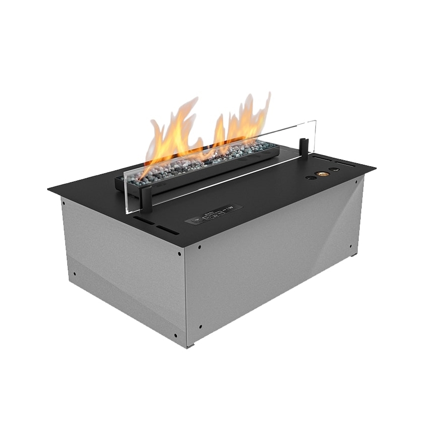 Planika - Inbyggd BIO eldstad med fjärrkontroll 19,1x38 cm 2,5kW/230V svart