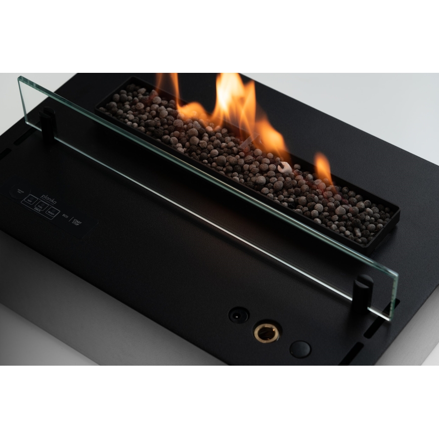 Planika - Inbyggd BIO eldstad med fjärrkontroll 19,1x38 cm 2,5kW/230V svart