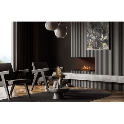 Planika - Inbyggd universell BIO eldstad med fjärrkontroll 56,2x75 cm 2,5kW/230V