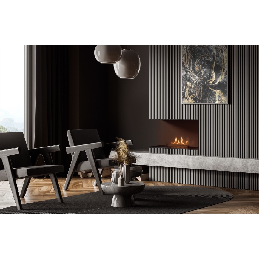 Planika - Inbyggd universell BIO eldstad med fjärrkontroll 56,2x75 cm 2,5kW/230V