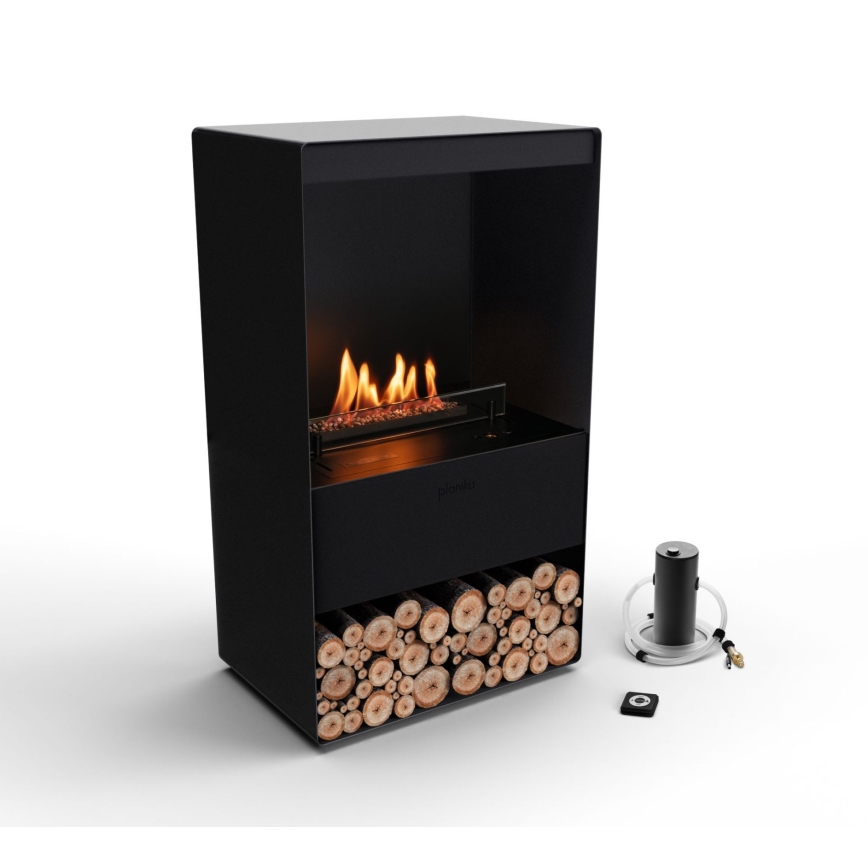Planika - BIO eldstad med fjärrkontroll 83,5x48 cm 2,5kW/230V svart
