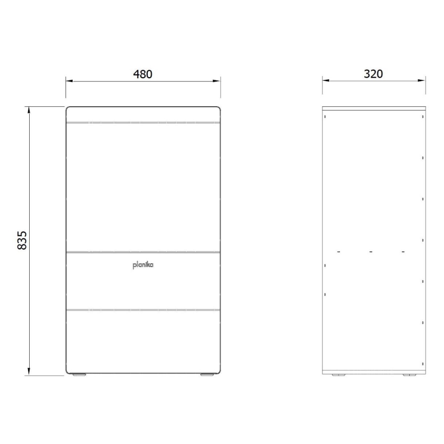 Planika - BIO-eldstad med fjärrkontroll 83,5x48 cm 2,5kW/230V svart