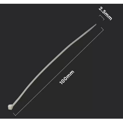 plast Vikbar band 2,5x100mm 100st vit