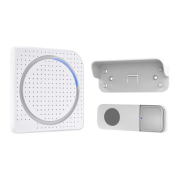 Plug in Sladdlös dörrklocka  230V IP56 vit 