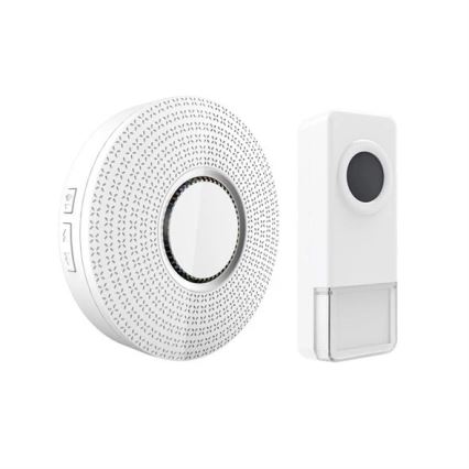 Plugin trådlös dörrklocka 230V/1xA23 IP55 vit