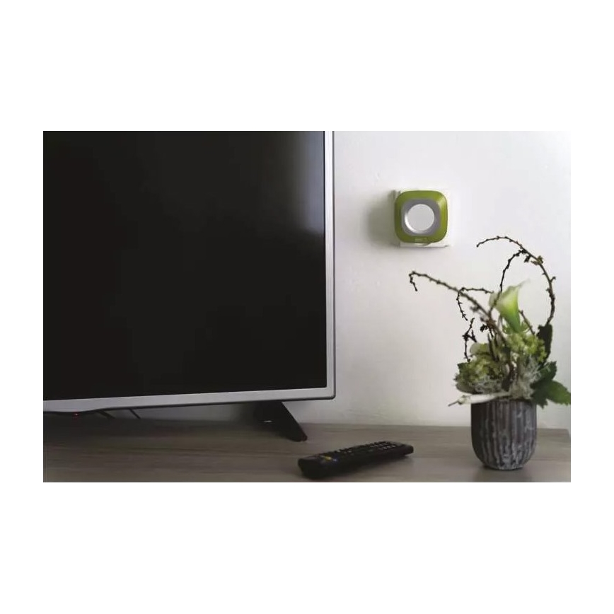 Plugin trådlös dörrklocka 230V + 1xCR2032 IP44 grön
